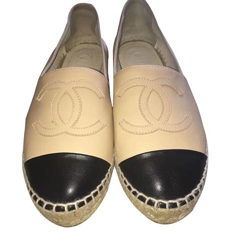 espadrille chanel cuir prix|Chanel espadrilles price euro.